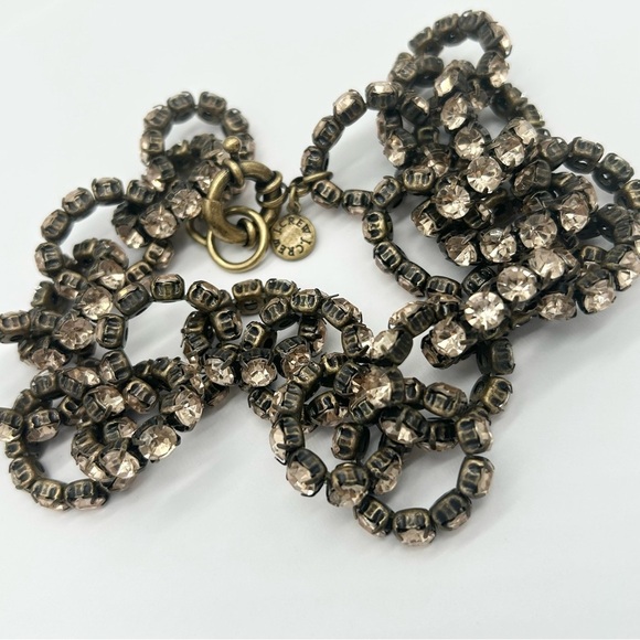 J. Crew Blush Jeweled Stretch Links Necklace - Picture 2 of 3